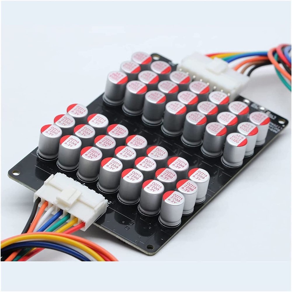 FFIME Capacitor kit BMS 4S 8S 14S 17S 21S 5A Balance Li- Lifepo4 LTO Lithium Battery Active Equalizer Balancer Board Capacitor capacitors (Color : 10-14s)
