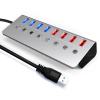 CARUTU USB Hub, USB3.0 Splitter 4 Port Laptop Extended USB HUB 4 Port Fast Charging Adapter External 12V 4A Power Supply,Aluminum Alloy 8-Port view 1