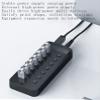 CARUTU USB Hub,Ultra-Slim Data USB Hub, 7 Port Powered USB 3.0 HUB BC1.2 Charger Splitter with Individual on/Off Switches for PC Computer (Color : Black) view 4