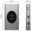 CARUTU USB Hub,15-in-1 USB Hub Laptop Docking Station Type C Hub Wireless Charger for Laptop Power Delivery with 1000M Rj45 Ethernet for Mac & PC view 2