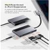 CARUTU USB Hub, Ultra-Slim Data USB Hub,Type C HUB to 4K HD TF SD Card Reader Retractable Clip USB C 3.0 Adapter Dock Station Splitter, for Mac & PC view 3