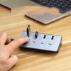 CARUTU USB Hub, Sub-Control Switch 4-Port USB 3.0 HUB Aluminum Alloy Upto 5Gbps Multi USB Splitter for Desktop Laptop& PC view 2