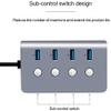 CARUTU USB Hub, Sub-Control Switch 4-Port USB 3.0 HUB Aluminum Alloy Upto 5Gbps Multi USB Splitter for Desktop Laptop& PC view 4
