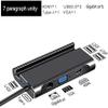 USB Hub, Type c hub to vga hdmi, rj45 gigabit Network Card, pd Charging, usb3.0 All-in-one Docking Station for Mac & PC view 3