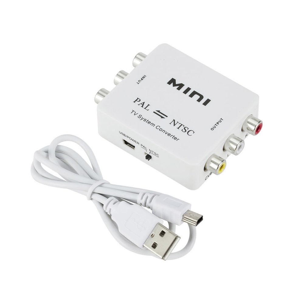 PAL to NTSC Converter Composite input: PAL NTSC3.58 NTSC4.43 SECAM PAL/M PAL/N Composite output: PAL NTSC 1080P Video System Converter Switcher with USB Cable Supports TV DVD Player/Recorders VCR