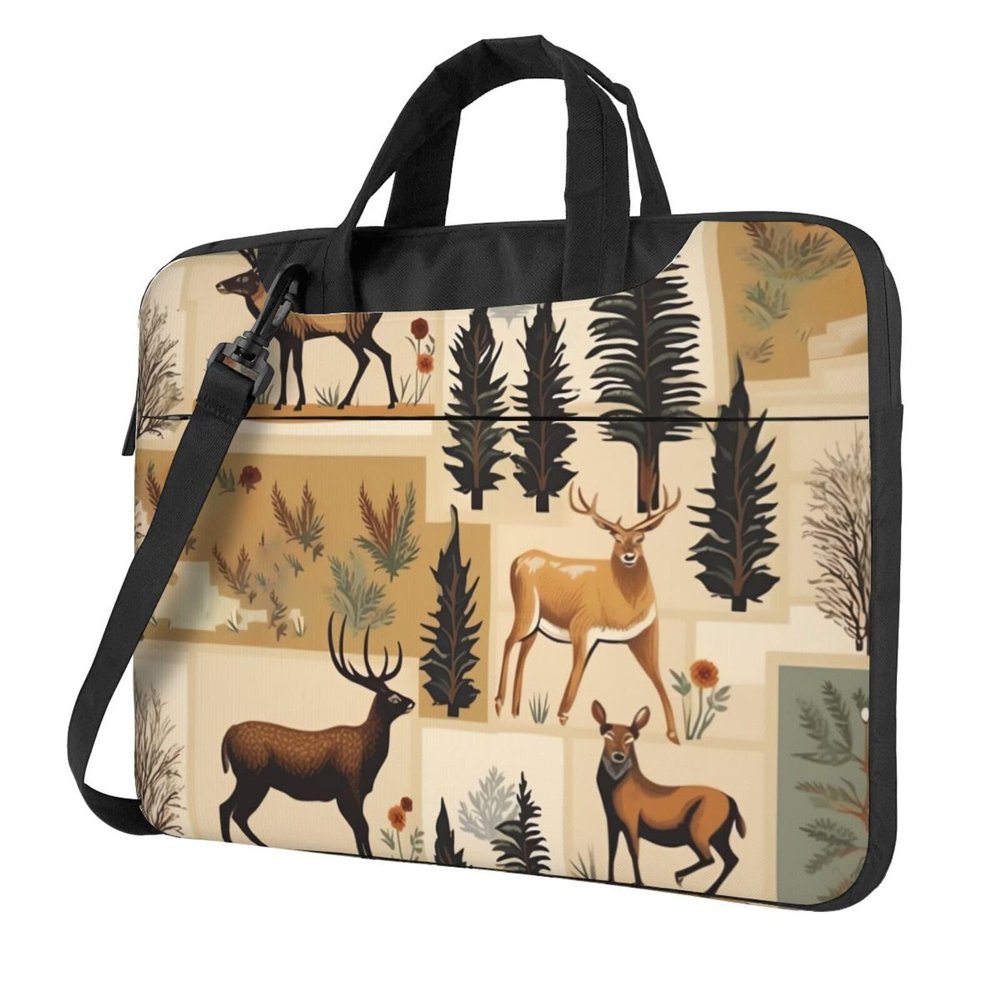 Animals Retro Farmhouse Print Laptop Shoulder Bag With Shoulder Strap Briefcase Slim Computer Bag For Women Men 14 inch