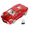 ASHATA Sport Car Shaped Wireless Computer Mouse, 1600DPI Ergonomic Gaming Optical Mouse with USB Receiver, LED Light, Car Mouse for PC Laptop Notebook, for Windows, for Mac, Red 3, ASHATA0rp397z8dn view 1