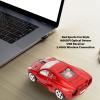 ASHATA Sport Car Shaped Wireless Computer Mouse, 1600DPI Ergonomic Gaming Optical Mouse with USB Receiver, LED Light, Car Mouse for PC Laptop Notebook, for Windows, for Mac, Red 3, ASHATA0rp397z8dn view 2