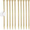Besitu 16 Inch Rebar Stakes 1/2 Inch Diameter Galvanized Steel Ground Anchors Heavy Duty Anchoring Spikes for Speed Bump, Parking Curb and Tent (10 Pack) view 1