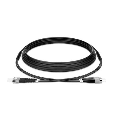 Fc to St Fiber Patch Cable Single Mode 75M/245FT,TPU Outdoor Fiber Optic Cable Simplex 2 Core OS2 9/125um Fiber Optic Cable Internet OD-4mm,UPC Armored Fiber Patch Cable