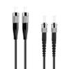 Fc to St Fiber Patch Cable Single Mode 75M/245FT,TPU Outdoor Fiber Optic Cable Simplex 2 Core OS2 9/125um Fiber Optic Cable Internet OD-4mm,UPC Armored Fiber Patch Cable view 3