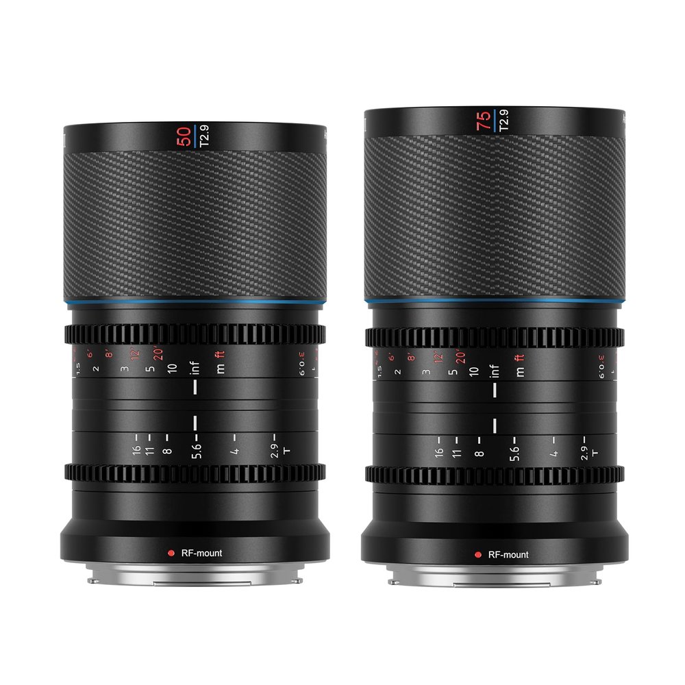 SIRUI Saturn 50mm, 75mm T2.9 1.6X Full Frame Carbon Fiber Anamorphic Lens, Cine Lens for RF Mount Cameras, Less Than 500g (Blue Flare)