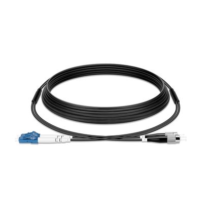 Fc to Lc Fiber Patch Cable Single Mode 40M/130FT,TPU Outdoor Fiber Optic Cable Simplex 2 Core OS2 9/125um Fiber Optic Cable Internet OD-4mm,UPC Armored Fiber Patch Cable