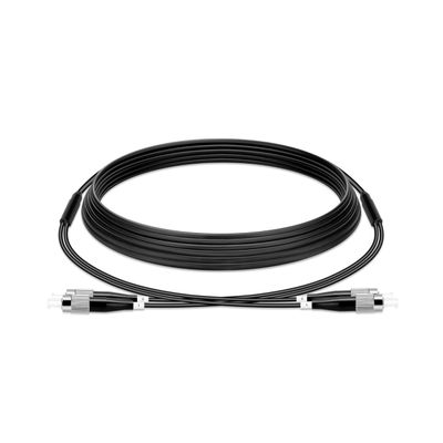 Fc to Fc Fiber Patch Cable Single Mode 200M/656FT,TPU Outdoor Fiber Optic Cable Simplex 2 Core OS2 9/125um Fiber Optic Cable Internet OD-4mm,UPC Armored Fiber Patch Cable