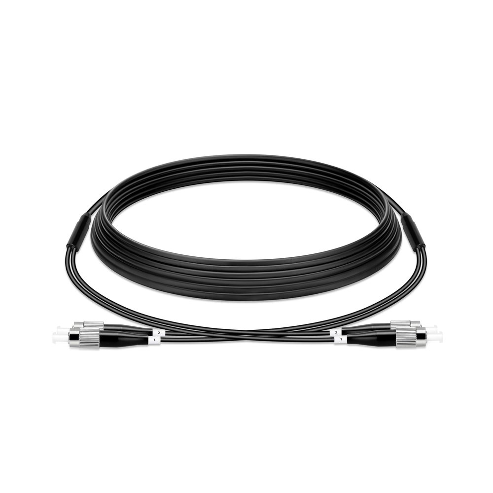 Fc to Fc Fiber Patch Cable Single Mode 200M/656FT,TPU Outdoor Fiber Optic Cable Simplex 2 Core OS2 9/125um Fiber Optic Cable Internet OD-4mm,UPC Armored Fiber Patch Cable