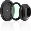 Adjustable Iris Aperture Diaphragm M30 to M37 Iris Aperture Diaphragm Adapter Optical Diaphragm 1.5-26mm Lens Module Adapter Ring PVS-14 PSV14 Optics (Filter Protector Cover Set 1) view 2