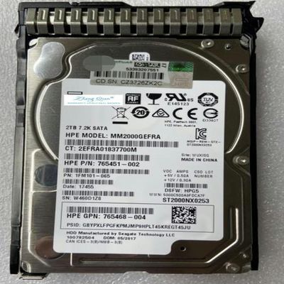 YTHYTHYTH for 765869-001 2TB 7.2K SATA 2.5 inch 765455-B21