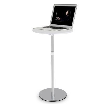 Elevate Your Workstation, Adjustable Laptop Stand for Desktop and Floor with Movable Coffee Table for Office and Home (White)