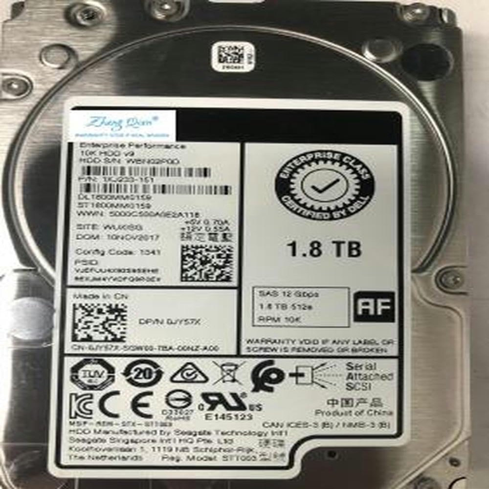 YTHYTHYTH for Server 1.8TB 10K 2.5 12G ST1800MM0159 0JY57X