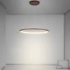 SteFik Brown Ring Dining Room Pendant Light, Metal Iron Hanging Lamp with Acrylic Decorative Lighting Shade, Modern 36W LED Suspension Lamps, Minimalist Kitchen Island Drop Lights (23.6"),Pendant view 3