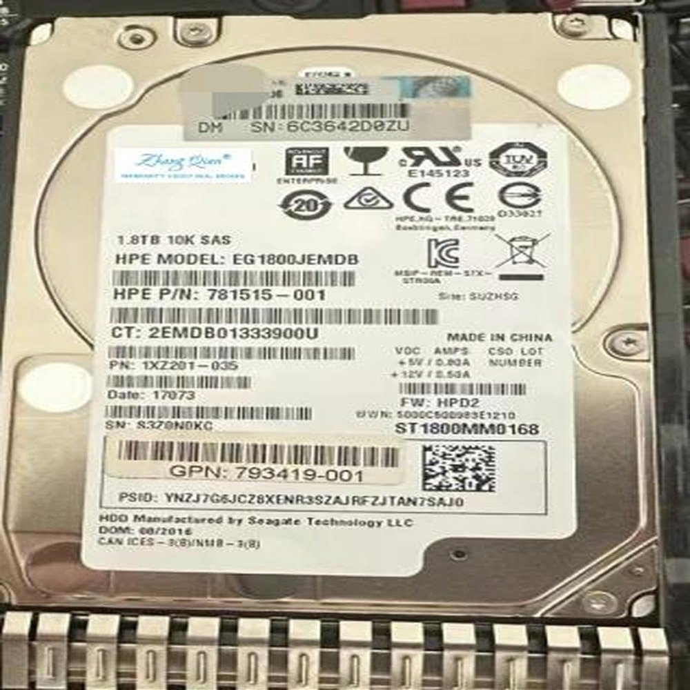 YTHYTHYTH for 791055-001 1.8TB 10K 12G 2.5 791034-B21