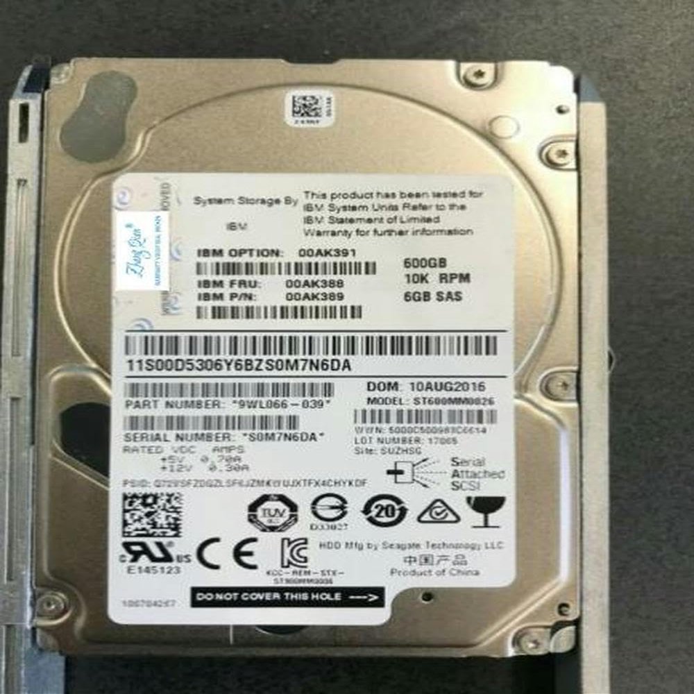 YTHYTHYTH for 00AK389 00AK388 00AK391 600GB 10K 2.5 SAS