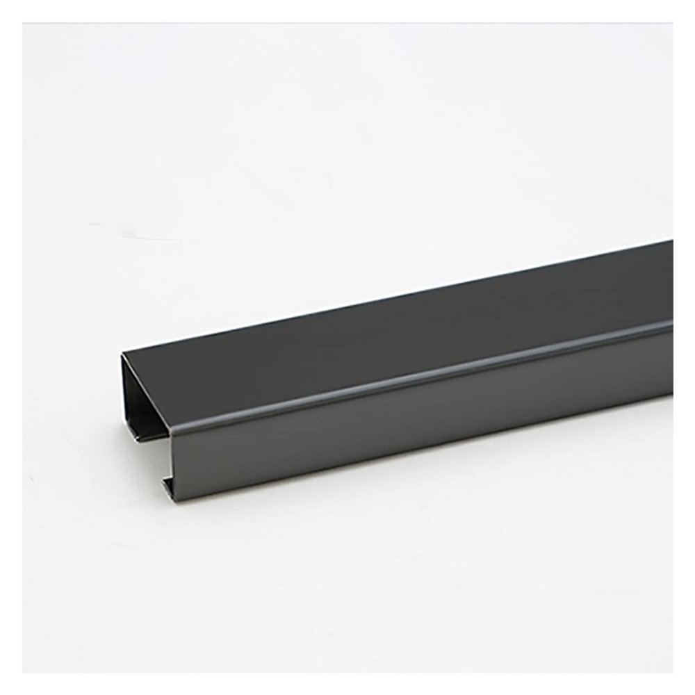 HDYZJQ Cable Trunking Hider Black Stainless Steel, Durable Wires Management Kit for Hold 3 5 7 13 18 30 60 90 Cables, Wires Organizer Protection Cover Metal Cable Raceway(L1m,W30mm-Hold 7 Cables)
