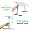 hatleues Lap Laptop Desk for Bed Height Angle Adjustable Laptop Desk for Bed and Couch Foldable Laptop Bed Table Tray Stand for Studying/Reading/Writing Grey view 3