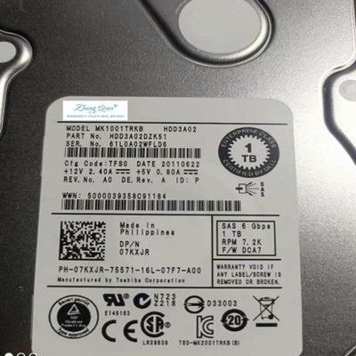 YTHYTHYTH for 07KXJR 1TB 7.2K 3.5 6G R710 510 Server