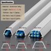 HDYZJQ Cable Management Channel Self Adhesive, Wire Hiders for Tv On Wall, Waterproof Aluminium Alloy Cable Trunking for Home Offices Under Desk, 100cm Long(Black,WxH-30x13mm) view 3