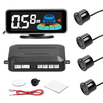 VISLONE Car Parking Sensor Rear Reversing Radars System with 4 Parking Sensors Distance Detection LCD Distance Display Sound Warning Buzzer