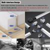 HDYZJQ Cable Management Channel Self Adhesive, Wire Hiders for Tv On Wall, Waterproof Aluminium Alloy Cable Trunking for Home Offices Under Desk, 100cm Long(Connector5,WxH-15x9mm) view 2