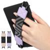 MoKo Hand Strap for 6-8" Kindle eReaders, Fire Tablet, Kobo, Voyaga, Lenovo, Sony E-Book Tablets - Lightweight Versatile Finger Grip Holder 2 Pack, Rose Gold + Taro Purple view 1
