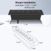 Recessed Power Strip Without USB,Mount Industrial Workshop Power Charge Station 6 Outlets 6.56ft Extension Flat Plug Black view 3