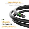 Recessed Power Strip Without USB,Mount Industrial Workshop Power Charge Station 6 Outlets 6.56ft Extension Flat Plug Black view 4