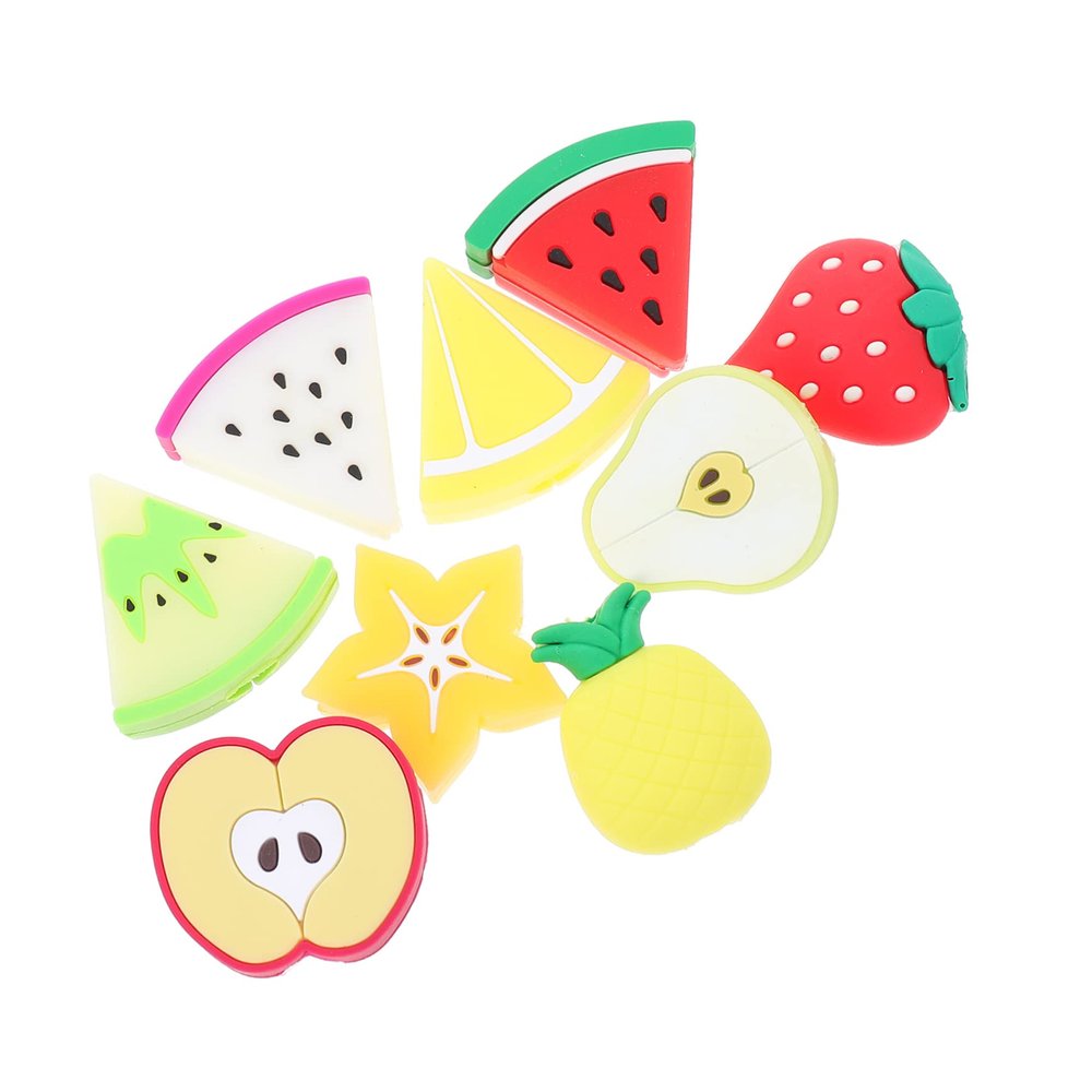 Gatuida 9pcs Cute Fruit-Shaped Phone Charging Line Cover Adorable -Tear Protector for Lightweight and Portable Cable Sleeve Protects Against Bending and Breakage for Travel and Daily Use