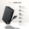 Cable Matters 8-in-1 Portable 40Gbps Dual HDMI USB4 Hub, USB 4 Dock with 2X 4K@60Hz or 1x 4K@120Hz / 8K@30Hz, 100W PD, Gigabit Ethernet, Compatible with Thunderbolt 4 (*macOS's Display Limitation) view 4
