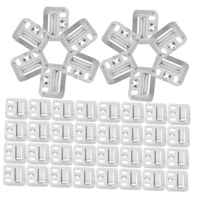 Homoyoyo 100pcs Stainless Steel Wall Panel Clamps Fixing Brackets for Integrated Wall Panels Easy Installation Furniture Accessories for Headboard