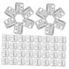 Homoyoyo 100pcs Stainless Steel Wall Panel Clamps Fixing Brackets for Integrated Wall Panels Easy Installation Furniture Accessories for Headboard view 1
