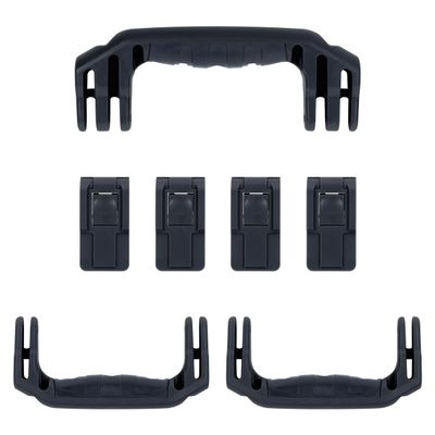 Pelican 1607 Replacement Handle & Latch Set by ColorCase - Black Handles & Push Button Latches Latches