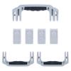 Pelican 1607 Replacement Handle & Latch Set by ColorCase - Silver Handles & Push Button Latches view 1