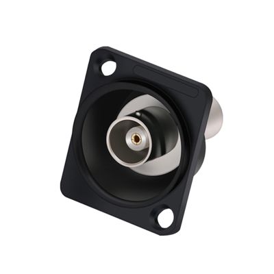 10Pcs/lot D Type Dual BNC Panel Mount Female to Female Socket DC-RUD Panel Welding-Free BNC Coupler Chassis Connector Adapter (Color : 50 ohm-Black)