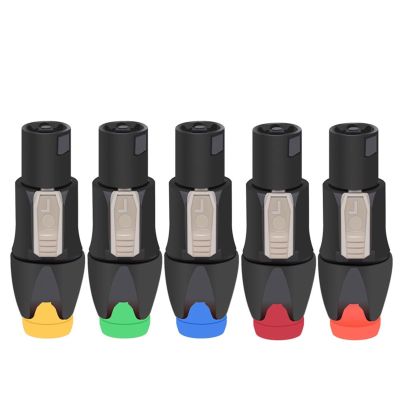 100Pcs Speaker 4-Pin AC Male Plug with Rotary Locking Electric Drill Power Stage Light Wire Connector (Color : Green)