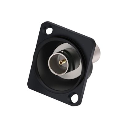 10Pcs/lot D Type Dual BNC Panel Mount Female to Female Socket DC-RUD Panel Welding-Free BNC Coupler Chassis Connector Adapter (Color : 75 ohm-Black)