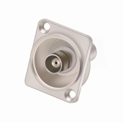 10Pcs/lot D Type Dual BNC Panel Mount Female to Female Socket DC-RUD Panel Welding-Free BNC Coupler Chassis Connector Adapter (Color : 50ohm-Silver)