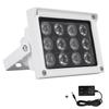 ICAMI Infrared Illuminator 12pcs Array IR LEDs IR Illuminator Night Vision Wide Angle Long Range Outdoor Waterproof for CCTV Security Camera (White) view 1