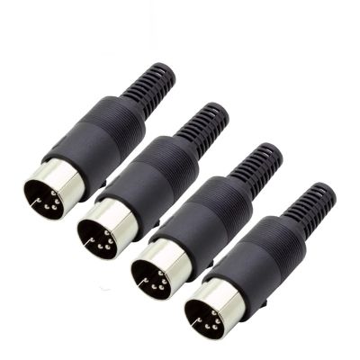 10Pcs/lot 5 Pin DIN Male Connector 5 Pin DIN Plug Jack with Plastic Connector Adapter