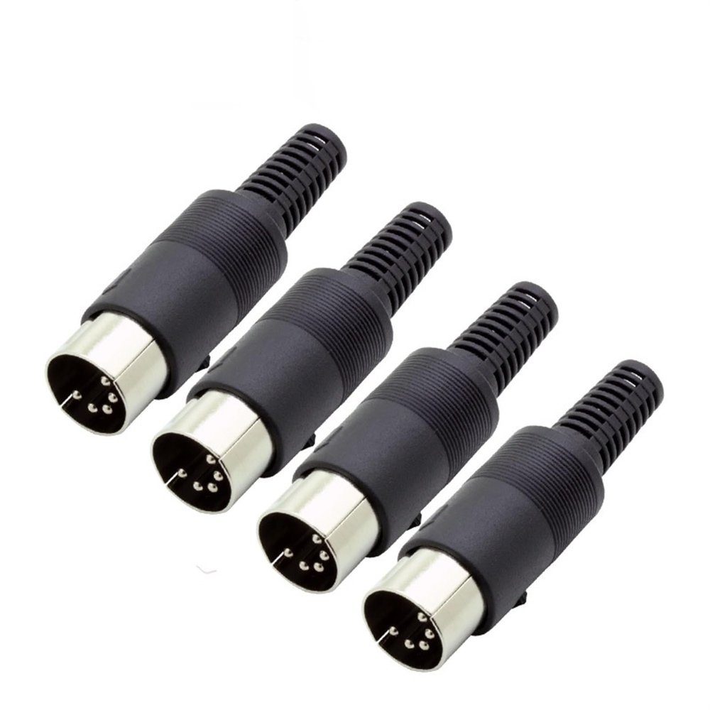 10Pcs/lot 5 Pin DIN Male Connector 5 Pin DIN Plug Jack with Plastic Connector Adapter