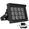 ICAMI Infrared Illuminator 12pcs Array IR LEDs IR Illuminator Night Vision Wide Angle Long Range Outdoor Waterproof for CCTV Security Camera (Black) view 1
