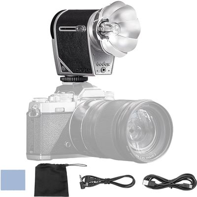 GODOX lux Cadet Retro Camera Flash GN10 6200K300K Color Temperature Auto & Manual Flash Modes Flash Power 28mm Focal Length Compatible with Canon Nikon Sony Fujifilm Olympus Hot-Shoe Cameras